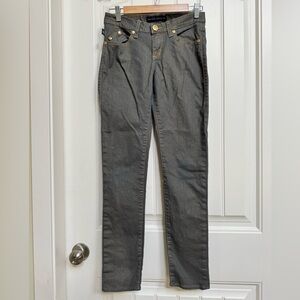 Rock & Republic Berlin Grey & Gold low Waist Skinny Jean. Size 2